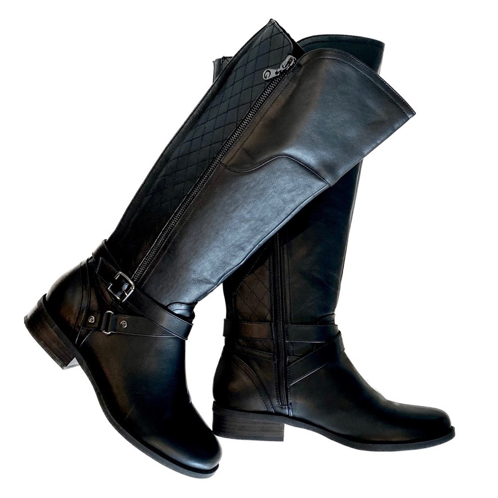 GBG Guess Haydin Boots With Quilted Design & Dual Zipper Size 10M